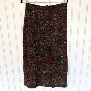 Vintage tapestry paisley skirt USA made boho fairy core cottage granny core 90s